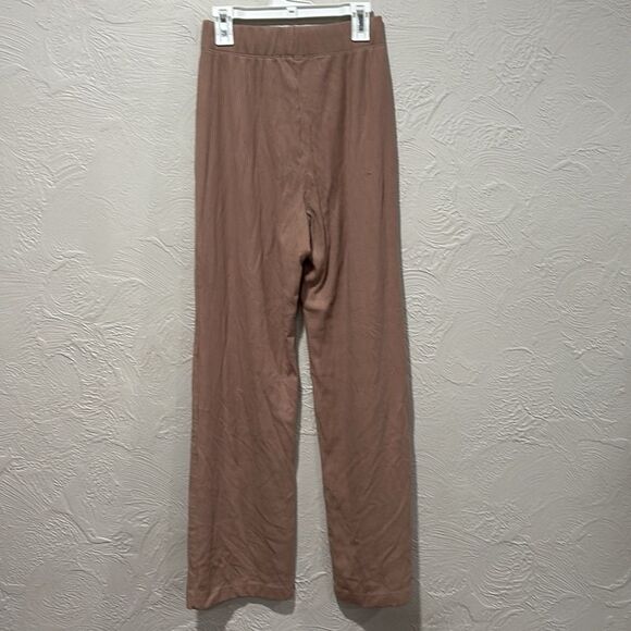REFORMATION JEANS Whitney Knit Lounge High Rise Pants in Pink Taupe Size Small - Picture 4 of 7